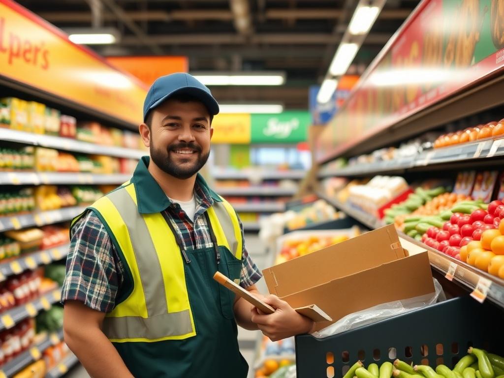 Job at a chain grocery storeфото