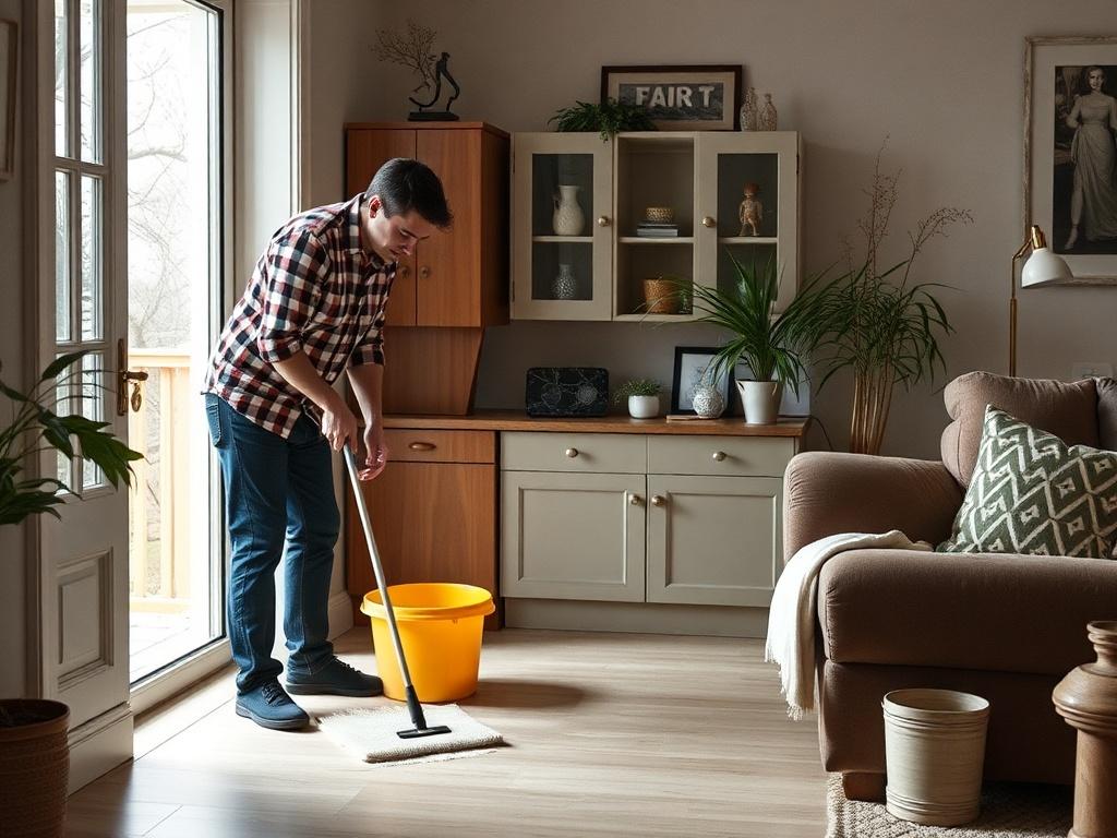 cleaning the houseфото