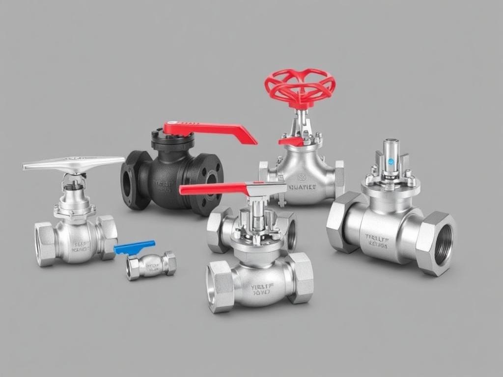 Variety of ball valvesфото