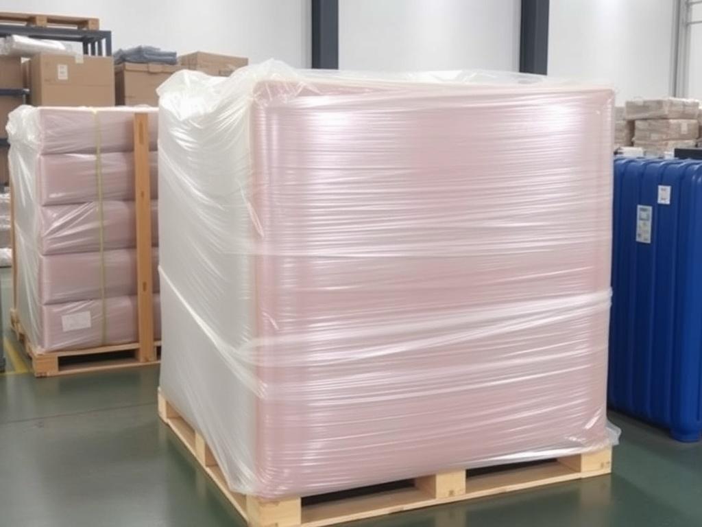 Polyethylene reinforced film for heavy load packaging Polyethylene reinforced film for heavy load packagingфото